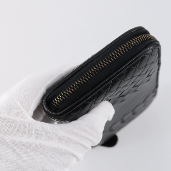 BOTTEGA VENETA INTRECCIATO Wallet Leather 3 Set Black Auth am9581