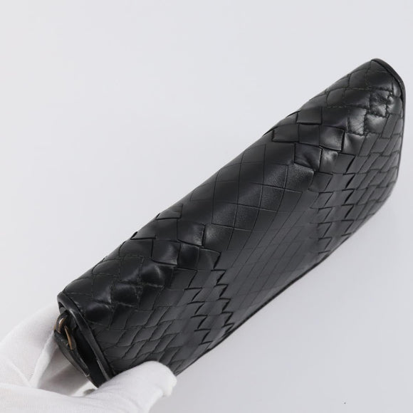 BOTTEGA VENETA INTRECCIATO Wallet Leather 3 Set Black Auth am9581