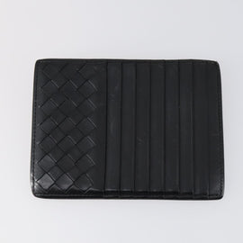 BOTTEGA VENETA INTRECCIATO Wallet Leather 3 Set Black Auth am9581 - 0