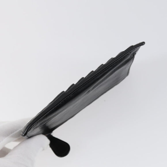 BOTTEGA VENETA INTRECCIATO Wallet Leather 3 Set Black Auth am9581