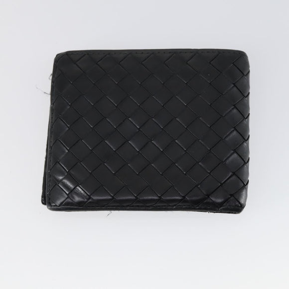 BOTTEGA VENETA INTRECCIATO Wallet Leather 3 Set Black Auth am9581
