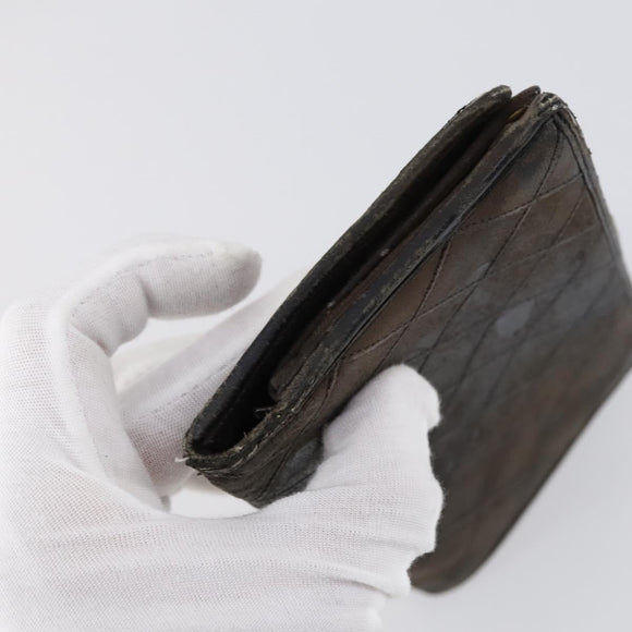 CHANEL Wallet Leather 3 Set Black CC Auth am9582