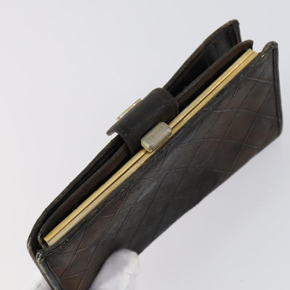 CHANEL Wallet Leather 3 Set Black CC Auth am9582