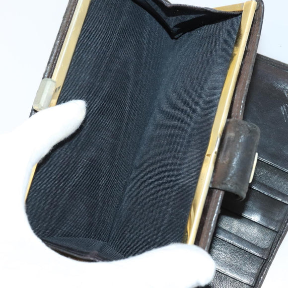 CHANEL Wallet Leather 3 Set Black CC Auth am9582