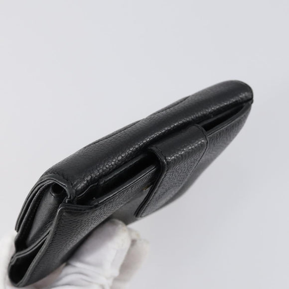 CHANEL Wallet Leather 3 Set Black CC Auth am9582