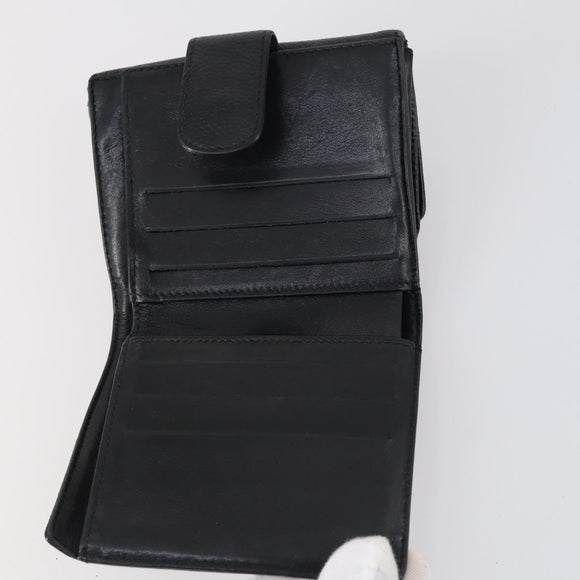 CHANEL Wallet Leather 3 Set Black CC Auth am9582