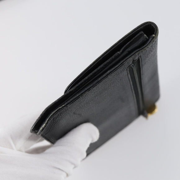 CHANEL Wallet Leather 3 Set Black CC Auth am9582