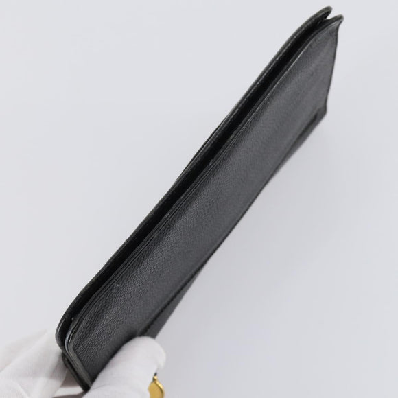 CHANEL Wallet Leather 3 Set Black CC Auth am9582