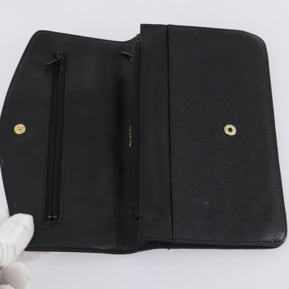 CHANEL Wallet Leather 3 Set Black CC Auth am9582