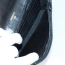 CHANEL Wallet Leather 3 Set Black CC Auth am9582-8