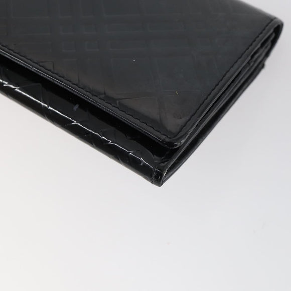 BURBERRY Nova Check Card Case Wallet Leather 2 Set Black Auth am9583