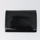 BURBERRY Nova Check Card Case Wallet Leather 2 Set Black Auth am9583-2