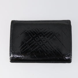 BURBERRY Nova Check Card Case Wallet Leather 2 Set Black Auth am9583 - 0