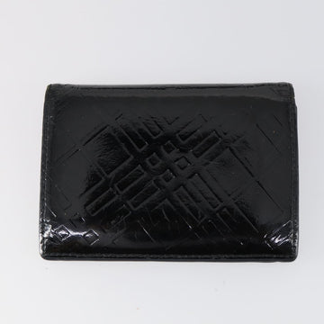 BURBERRY Nova Check Card Case Wallet Leather 2 Set Black Auth am9583 - 0