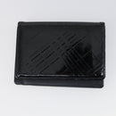 BURBERRY Nova Check Card Case Wallet Leather 2 Set Black Auth am9583-3
