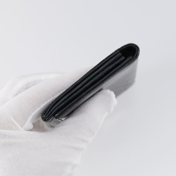 BURBERRY Nova Check Card Case Wallet Leather 2 Set Black Auth am9583