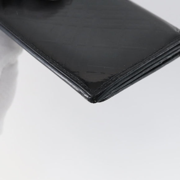 BURBERRY Nova Check Card Case Wallet Leather 2 Set Black Auth am9583