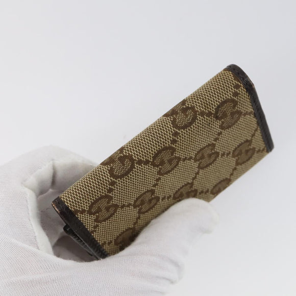 GOYARD Gucci Cartier Fendi Micro GG Canvas Leather 5 Set Black Beige Auth am9585