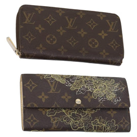 LOUIS VUITTON Monogram Wallet 2 Set LV Auth am9586