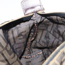FENDI Zucca Canvas Pouch Black Brown Auth am9590-11