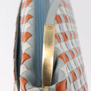 BOTTEGA VENETA INTRECCIATO Shoulder Bag Leather Light Blue Gold Auth am9591-9