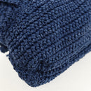 FENDI Hand Bag Straw Blue Gold Auth am9592V-16