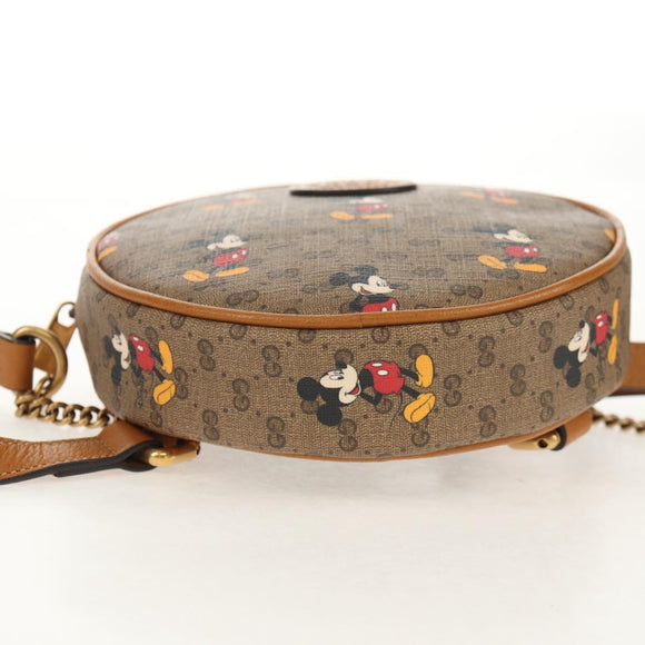GUCCI Micro GG Supreme Disney Mini-Rucksack mit Kette PVC Beige 603730 Auth am9593M