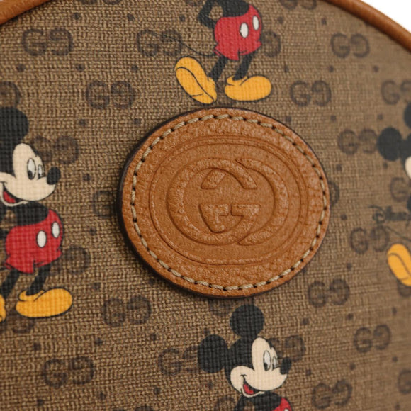 GUCCI Micro GG Supreme Disney Mini-Rucksack mit Kette PVC Beige 603730 Auth am9593M