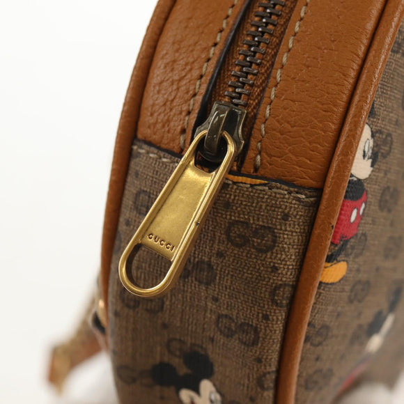 GUCCI Micro GG Supreme Disney Mini-Rucksack mit Kette PVC Beige 603730 Auth am9593M