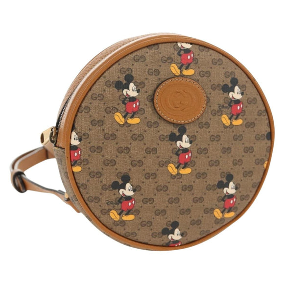GUCCI Micro GG Supreme Disney Mini-Rucksack mit Kette PVC Beige 603730 Auth am9593M