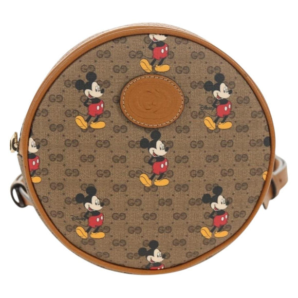 GUCCI Micro GG Supreme Disney Chain Mini Backpack PVC Beige 603730 Auth am9593M