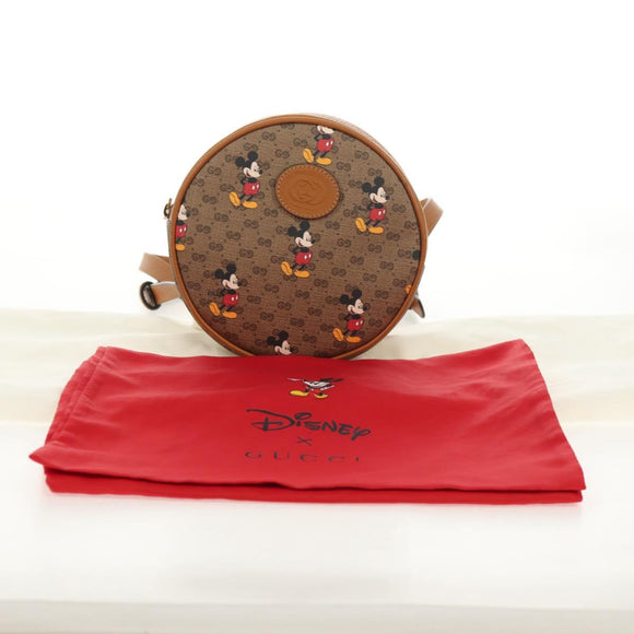 GUCCI Micro GG Supreme Disney Chain Mini Backpack PVC Beige 603730 Auth am9593M