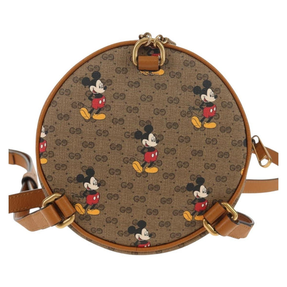 GUCCI Micro GG Supreme Disney Mini-Rucksack mit Kette PVC Beige 603730 Auth am9593M