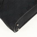 GUCCI GG Canvas Hand Bag Black Silver 113015 Auth am9594V-10