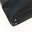 GUCCI GG Canvas Hand Bag Black Silver 113015 Auth am9594V-12