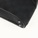 GUCCI GG Canvas Hand Bag Black Silver 113015 Auth am9594V-13