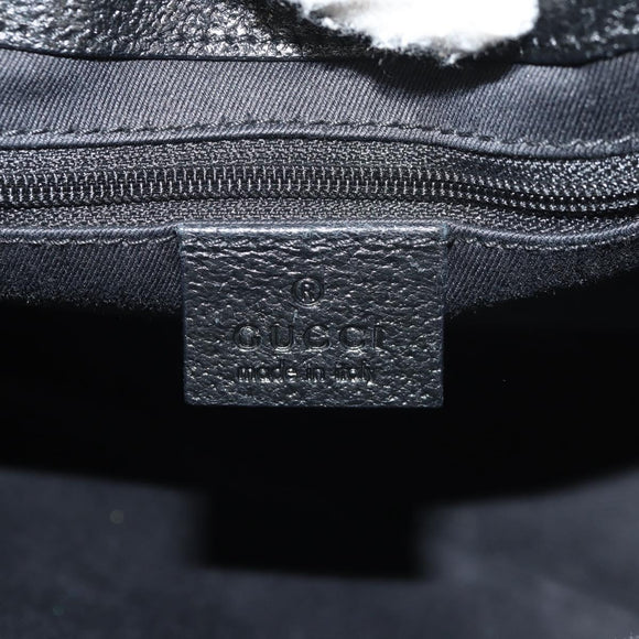 GUCCI GG Canvas Hand Bag Black Silver 113015 Auth am9594V