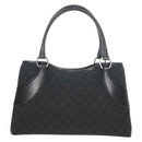 GUCCI GG Canvas Hand Bag Black Silver 113015 Auth am9594V-2