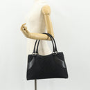 GUCCI GG Canvas Hand Bag Black Silver 113015 Auth am9594V-21