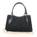 GUCCI GG Canvas Hand Bag Black Silver 113015 Auth am9594V-22