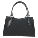GUCCI GG Canvas Hand Bag Black Silver 113015 Auth am9594V-3