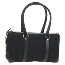 GUCCI GG Canvas Hand Bag Black Gold 000 0851 Auth am9595V-1