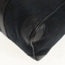 GUCCI GG Canvas Hand Bag Black Gold 000 0851 Auth am9595V-11