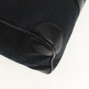 GUCCI GG Canvas Hand Bag Black Gold 000 0851 Auth am9595V-12