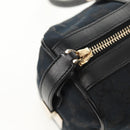 GUCCI GG Canvas Hand Bag Black Gold 000 0851 Auth am9595V-15