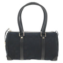 GUCCI GG Canvas Hand Bag Black Gold 000 0851 Auth am9595V-2