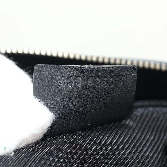 GUCCI GG Canvas Hand Bag Black Gold 000 0851 Auth am9595V