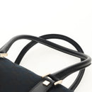 GUCCI GG Canvas Hand Bag Black Gold 000 0851 Auth am9595V-8