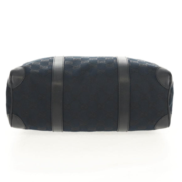 GUCCI GG Canvas Hand Bag Black Gold 000 0851 Auth am9595V