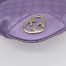 GUCCI GG Canvas Gussissima Shoulder Bag Leather Purple Gold 257072 Auth am9596V-15